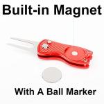 Magnetic Divot Tool with Ball Marker Clip
