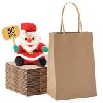 Brown Kraft Paper Gift Bags - 50 Count