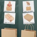 Brown Kraft Paper Gift Bags - 50 Count
