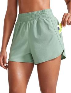 High Waisted Pickleball Shorts with Zip Pocket