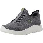 Skechers Men's Flex Slip-On Walking Shoes - Grey/Lime