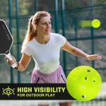 Sukeen 12 Pack Neon Green Outdoor Pickleballs