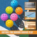 FASIUCHOI 6 Pack Durable Outdoor Pickleballs