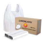 LimonLaviu 100-Pack Plastic Bags with Handles