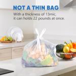 LimonLaviu 100-Pack Plastic Bags with Handles