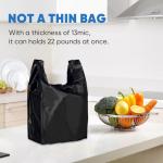 Heavy Duty Black Grocery Bags - 100 Pack