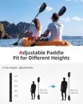 Adjustable Kayak Paddle 210-230 cm - Black