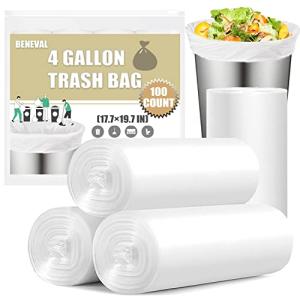 4 Gallon Small Trash Bags - 100 Count