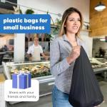 Heavy Duty Black Grocery Bags - 100 Pack