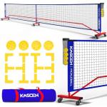 Portable 22FT Pickleball Net with Wheels and Accessories