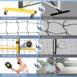 Portable Pickleball Net Set with Paddles & Balls
