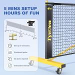 Portable Pickleball Net Set with Paddles & Balls