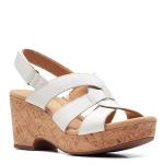 Clarks Women's Giselle Wedge Sandals - White