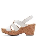 Clarks Women's Giselle Wedge Sandals - White