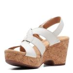 Clarks Women's Giselle Wedge Sandals - White