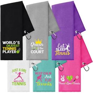 VitalCozy Funny Embroidered Pickleball Towels Set
