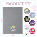 VitalCozy Funny Embroidered Pickleball Towels Set