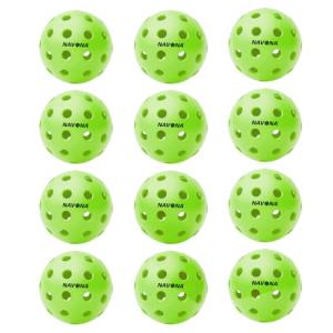 Navona 12 Pack High-Quality Yellow Pickleball Balls