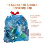 Amazon Basics 13 Gallon Unscented Trash Bags - 60 Count