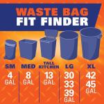 Hefty Strong Black Trash Bags, 33 Gallon, 48 Count