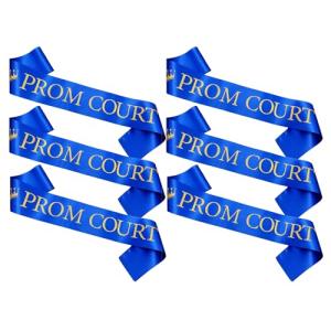 Blue and Gold Glitter Pickleball Court Sashes Set