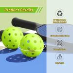 FOBAKY Durable High Bounce Pickleball Balls - 4 Pack
