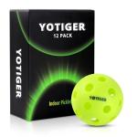 YOTIGER Indoor High Bounce Pickleball Balls - 12 Pack