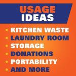 13 Gallon Drawstring Trash Bags, Citrus Scent