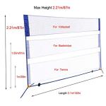 Height Adjustable Portable Net Set for Outdoor Sports
