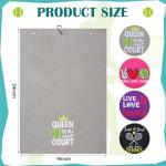 Funny Embroidered Pickleball Towel Set with Clips