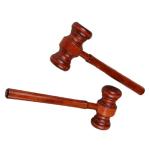 Red Wooden Judge Gavels - 2 Pack