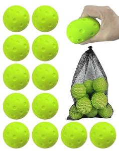 Tarutaru 12 Pack Silent Foam Pickleball Balls