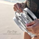 Silver Chrome Mini Tote Bag for Women