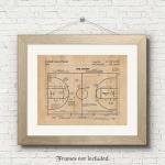 Pickleball Court Diagram Patent Print Wall Art