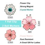 Flower Shape Magnetic Golf Ball Markers Set
