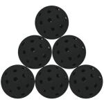 Spunspon 6 Pack Outdoor Pickleball Balls - Black