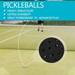 Spunspon 6 Pack Outdoor Pickleball Balls - Black