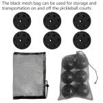 Spunspon 6 Pack Outdoor Pickleball Balls - Black