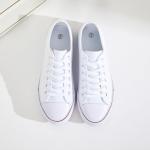 FRACORA Unisex Low Top White Canvas Sneakers