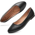 Bubbie Women's Comfortable Black Ballet Flats
