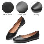 Bubbie Women's Comfortable Black Ballet Flats