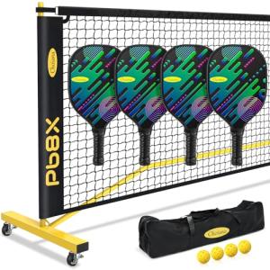 Portable Regulation Pickleball Net Set with Paddles