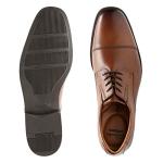 Clarks Men's Dark Tan Leather Oxford Shoes