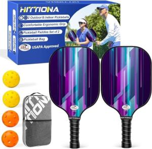 HITTIONA Fiberglass Pickleball Paddle Set for Beginners
