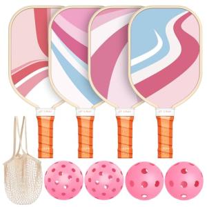 Pickleball Paddles Set with Balls and Bag