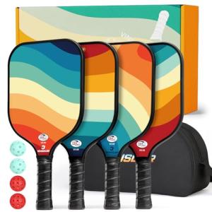 VINSGUIR Pickleball Paddles Set with Balls & Bags