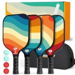 VINSGUIR Pickleball Paddles Set with Balls & Bags