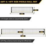 Portable Pickleball Net with Wheels - Regulation Size