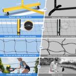 Fostoy Portable Pickleball Net Set with Paddles