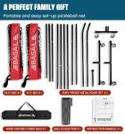 BAGAIL Portable Pickleball Net Set with Wheels